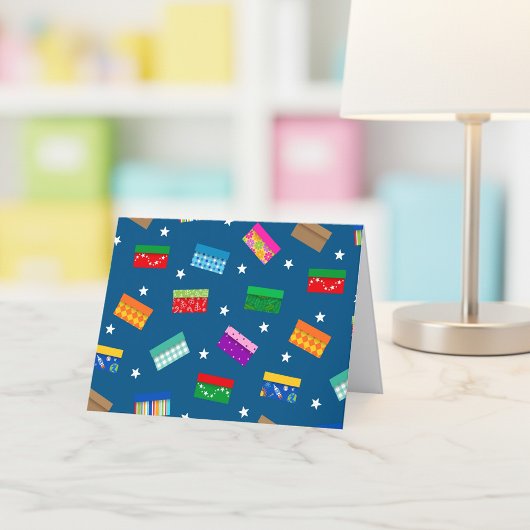 Shoebox Star Thank You Card - Blue サンキューカード