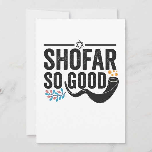 Shofar So good Funny Jewish Hanukkah Holiday Gift サンキューカード (正面)