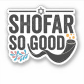 Shofar So good Funny Jewish Hanukkah Holiday Gift シール (正面)