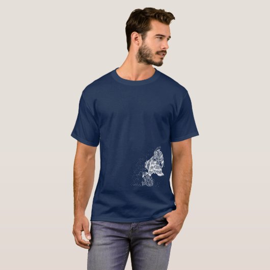 Shoki Oniの鬼の殺害者およびTシャツ Tシャツ (正面フル)