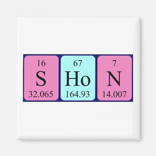 Shon周期表名磁石 マグネット (正面)