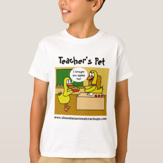 Shondaの動物のCrackupsの先生のペットTシャツ Tシャツ