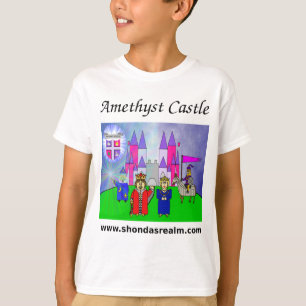 Shondaの王国の紫色の城のTシャツ Tシャツ