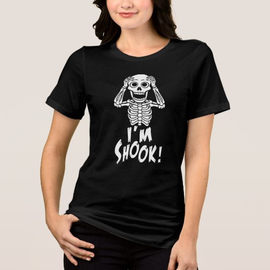 Shook to the Bone: Spooky Vibes Only! トライブレンドＴシャツ (正面)