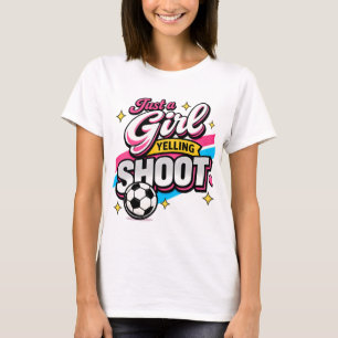 SHOOTと叫ぶ女の子 Tシャツ