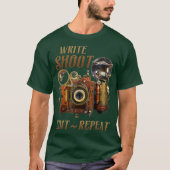 Shoot Edit書 Repeat Steampunk Flash Tシャツ (正面)