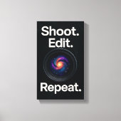 Shoot Edit Repeat - Cosmic Photograph Wall Canvas キャンバスプリント (正面)