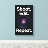 Shoot Edit Repeat - Cosmic Photograph Wall Canvas キャンバスプリント (インサイチュ (ウッドフロア))