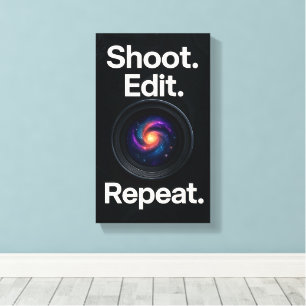 Shoot Edit Repeat - Cosmic Photograph Wall Canvas キャンバスプリント