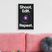 Shoot Edit Repeat - Cosmic Photograph Wall Canvas キャンバスプリント (インサイチュ (リビング))
