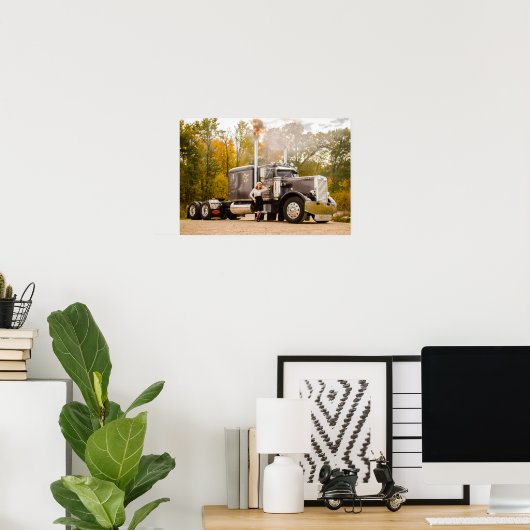 Shoot First Photography's Smokin' Peterbilt Poster ポスター (ホームオフィス)