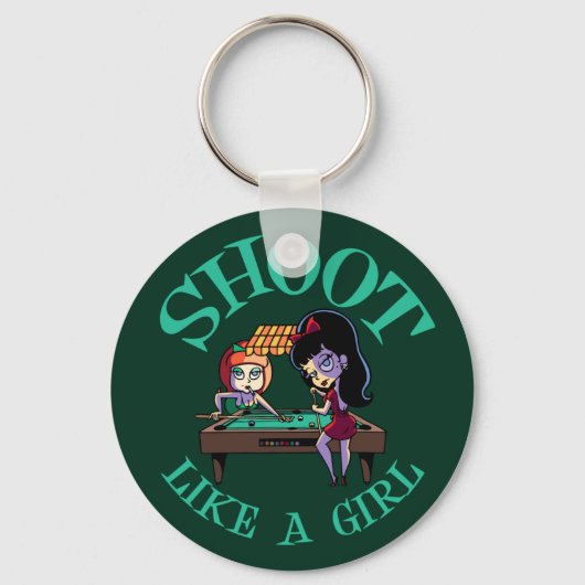 Shoot Like A Girl キーホルダー (正面)
