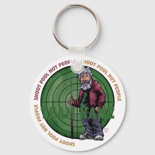 Shoot Pool Not People キーホルダー (正面)