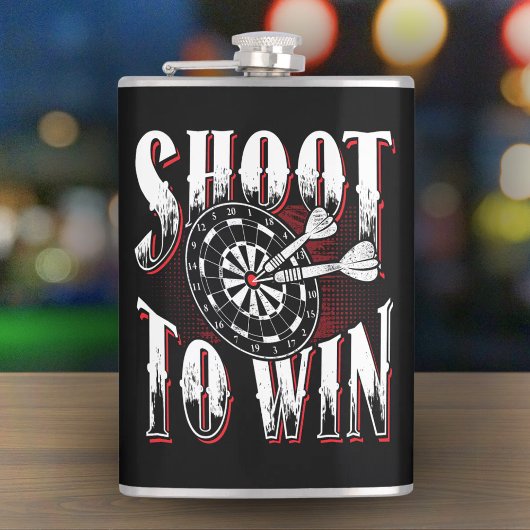 Shoot To Win Vinyl Flask 包まれた 8oz. フラスク
