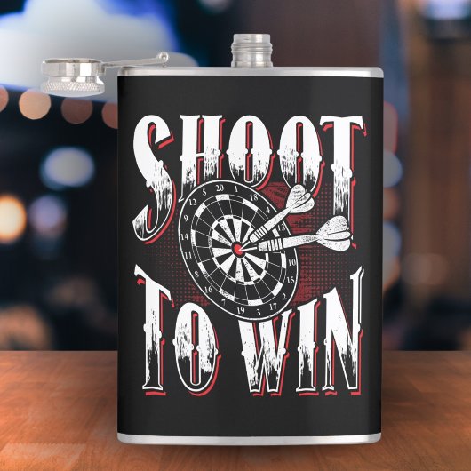 Shoot To Win Vinyl Flask 包まれた 8oz. フラスク