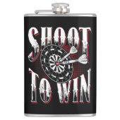 Shoot To Win Vinyl Flask 包まれた 8oz. フラスク (正面)