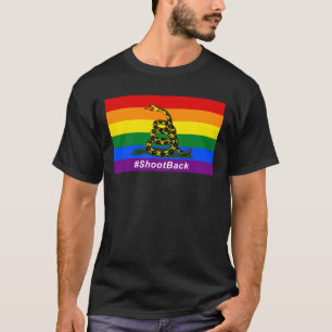 #ShootBackの基本的な暗いTシャツ Tシャツ