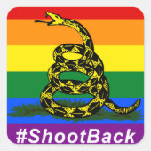 #ShootBackステッカー スクエアシール (正面)