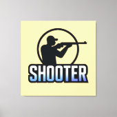 Shooter – Marksman Silhouette Premium Design キャンバスプリント (正面)