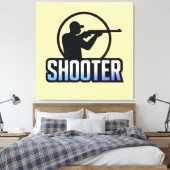 Shooter – Marksman Silhouette Premium Design キャンバスプリント (インサイチュ (寝室))