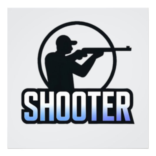 Shooter – Marksman Silhouette Premium Design フォトプリント (正面)