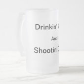 Shootinのシカの霜の降りたなビールのジョッキ フロストグラスビールジョッキ (正面左)
