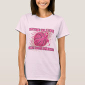 Shooting for a Cure – Sparkling Pink Basketball Br Tシャツ (正面)