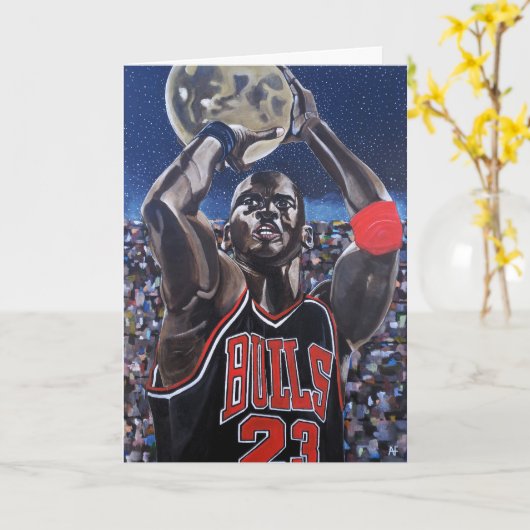 Shooting for the Moon Painting by Alfred Fox カード (黄色い花)