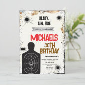 Shooting Range birthday party Invitation 招待状 (スタンド正面)