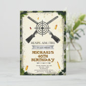 Shooting Range birthday party Invitation 招待状 (スタンド正面)