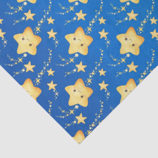 Shooting Stars Night Sky Whimsical Baby Shower 薄葉紙 (詳細)
