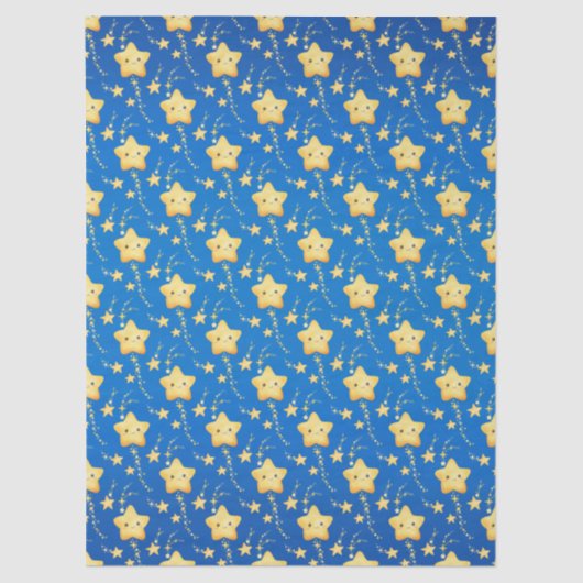 Shooting Stars Night Sky Whimsical Baby Shower 薄葉紙 (正面)