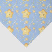 Shooting Stars Soft Blue Sky Whimsical Baby Shower 薄葉紙 (詳細)