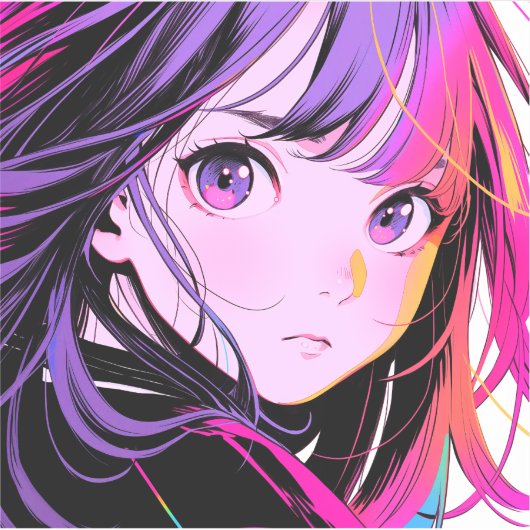 【SHOP限定イラスト】ドアップJKシール|寿司娘 Seal GenerativeAI シール (正面)