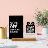 Shop Discount Coupon QR Code black Marketing アクリルサイン (ウェディング)