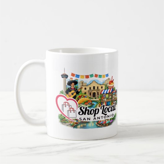 Shop Local San Antonio Mug コーヒーマグカップ (左)