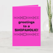 shopaholic挨拶状 カード (正面)