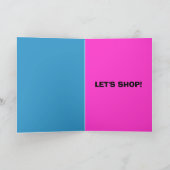 shopaholic挨拶状 カード (内部)