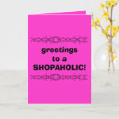 shopaholic挨拶状 カード (黄色い花)