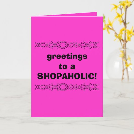 shopaholic挨拶状 カード (黄色い花)