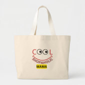 "Shopaholic クール Mama"トートバッグ – & スタイリッシュおもしろいS ラージトートバッグ (正面)