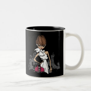 Shopaholic Girl Mug ツートーンマグカップ
