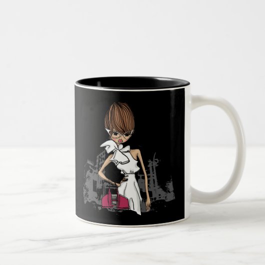 Shopaholic Girl Mug ツートーンマグカップ (右)