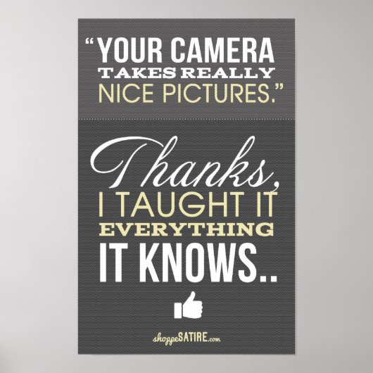 Shoppe Satire – フォトグラファー向けユーモアプリント ポスター (正面)