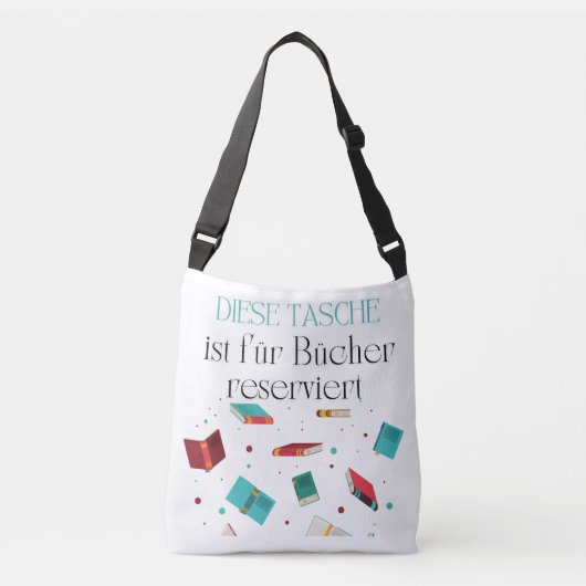 Shopper / Büchertasche für Bücherliebhaberinnen クロスボディバッグ (正面)