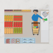 Shopper from a Grocery Store ポストカード (正面)