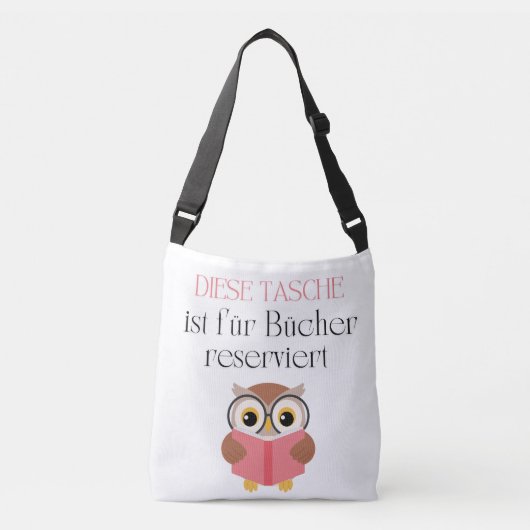 Shopper für Buchliebhaberinnen – Büchertasche クロスボディバッグ (正面)