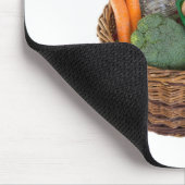Shopping basket with foods fruits and vegetables マウスパッド (コーナー)
