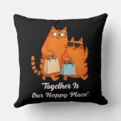 Shopping Day Cat Love クッション (裏面)