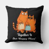 Shopping Day Cat Love クッション (正面)